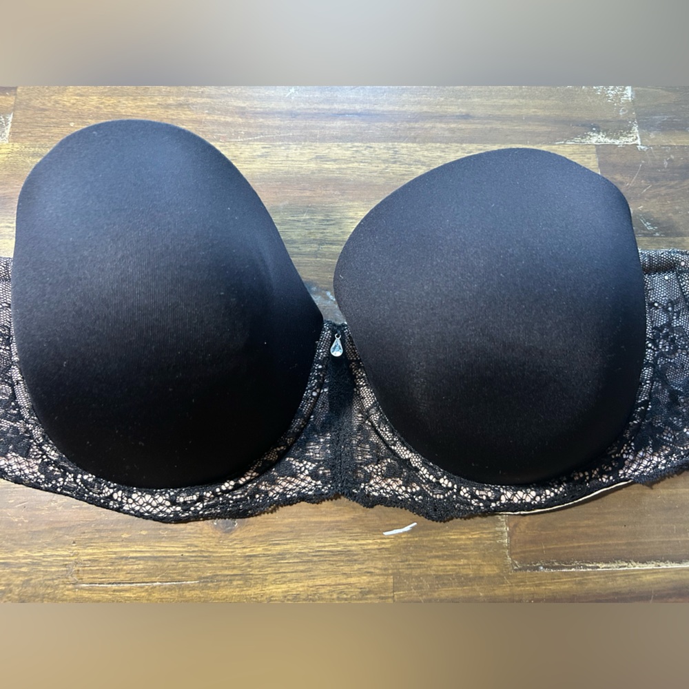 Torrid Black Lace Detail strapless Bra